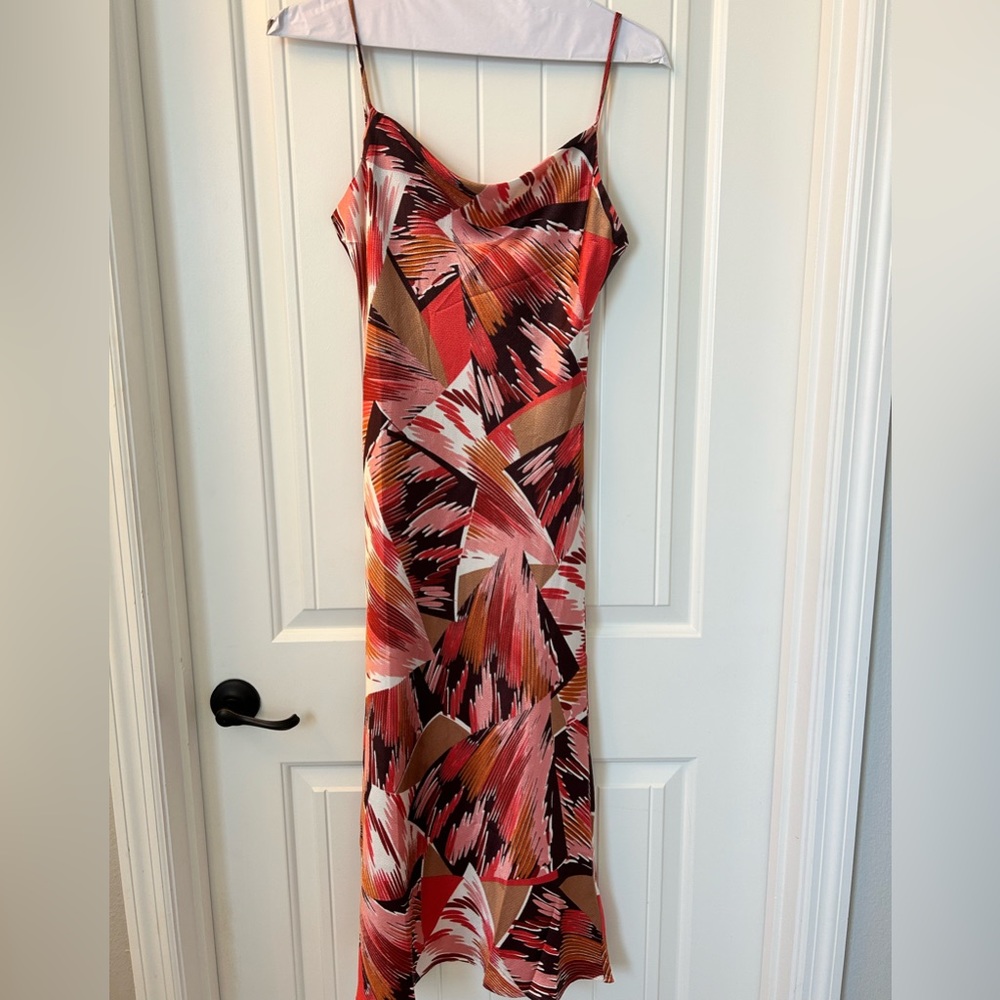 Beautiful Brown and maroon Silk dress